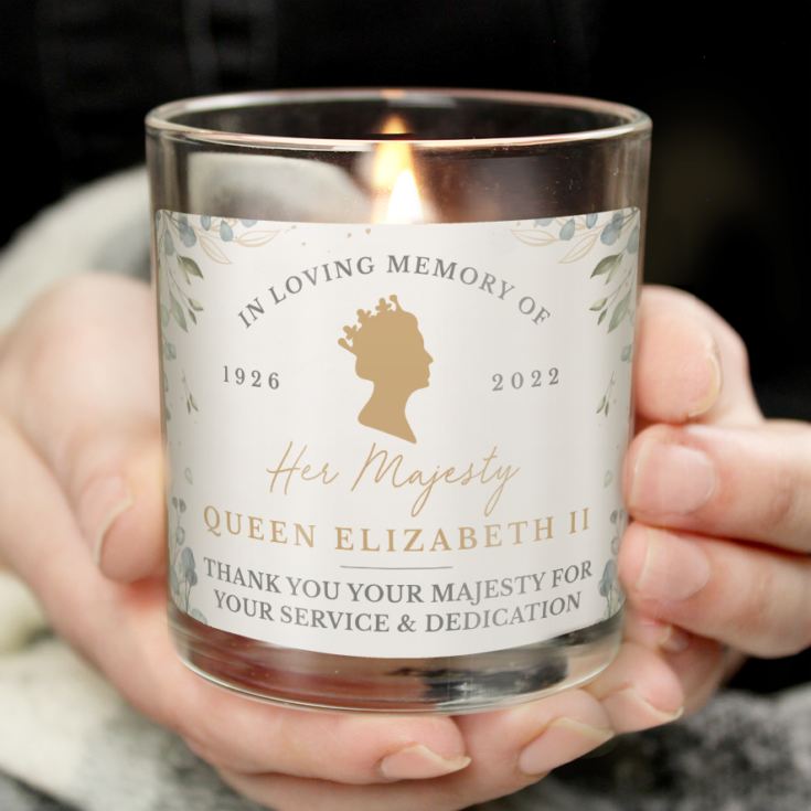 Personalised Queens Commemorative Small Candle Jar product image