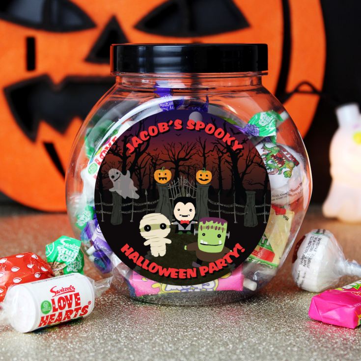 Personalised Halloween Sweet Jar product image