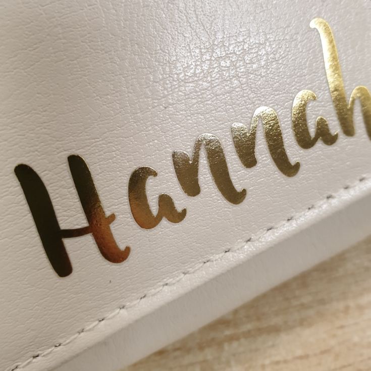 Personalised Gold Name Cream Purse product image