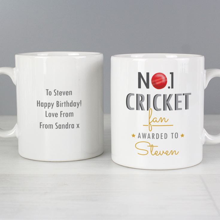 Personalised No.1 Cricket Fan Mug product image