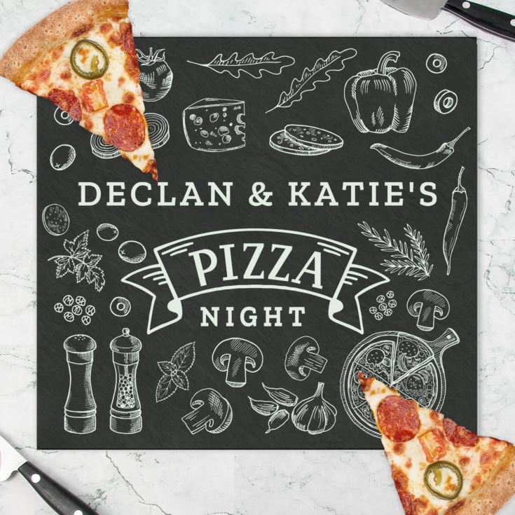 Personalised Pizza Glass Chopping Board/Worktop Saver product image
