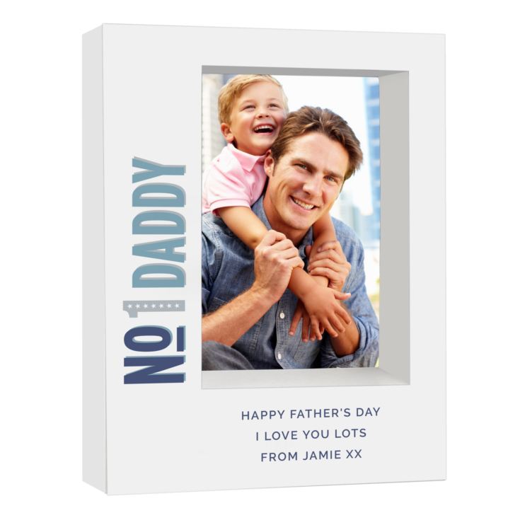 Personalised No.1 Step Dad 5x7 Box Photo Frame product image