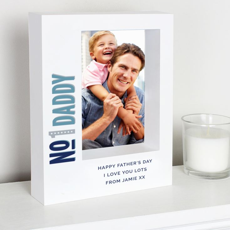 Personalised No.1 5x7 Box Photo Frame product image