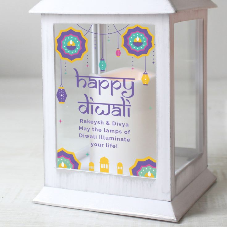 Personalised Diwali White Lantern product image