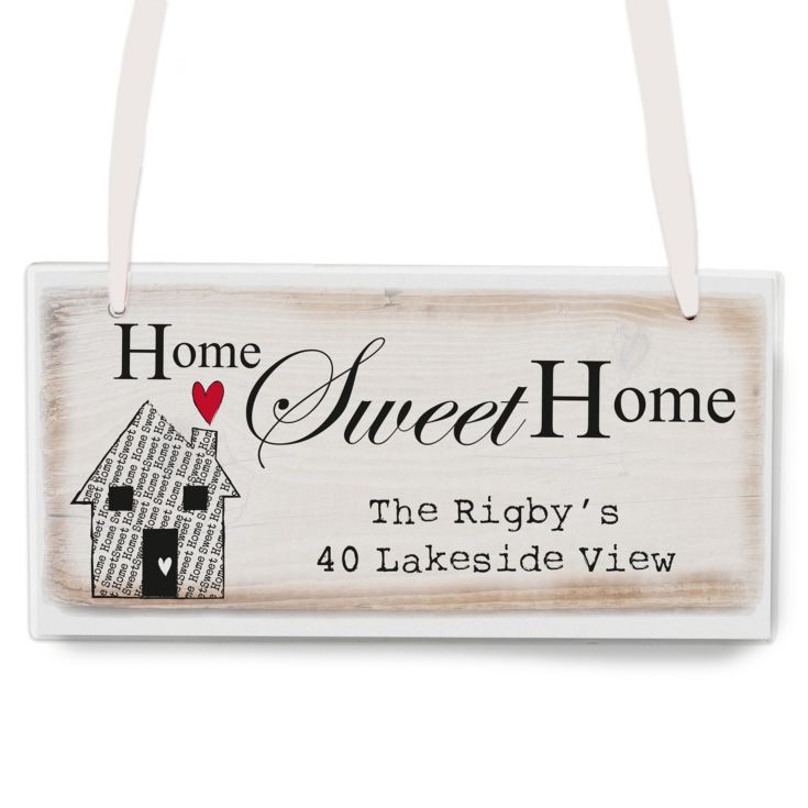 Personalised Home Sweet Home Wooden Sign product image
