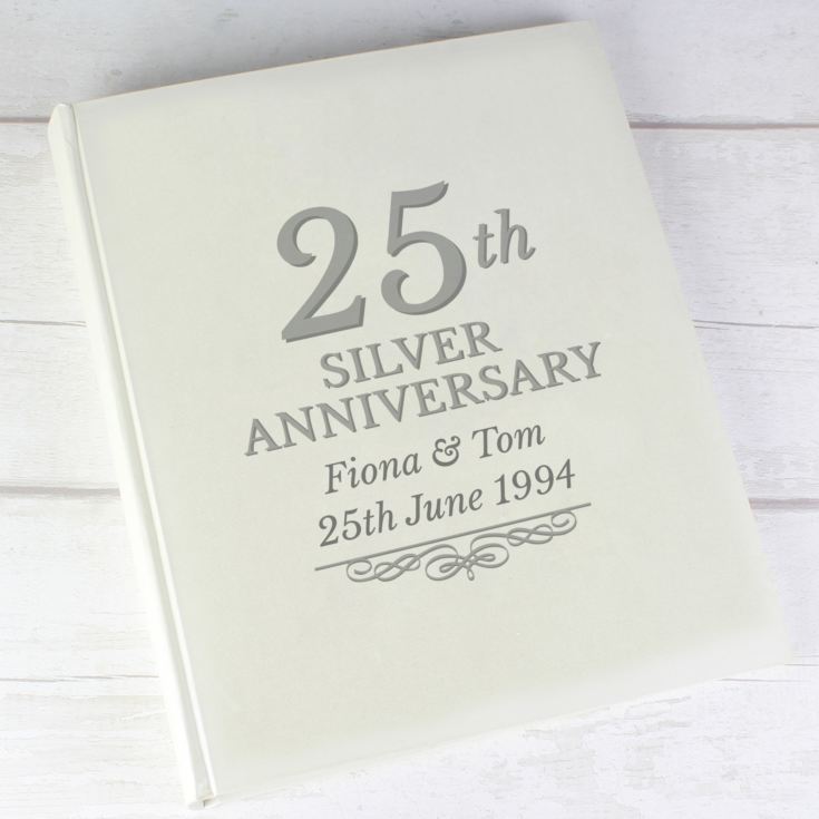 Personalised 25th Silver Anniversary Traditional Photo Album product image