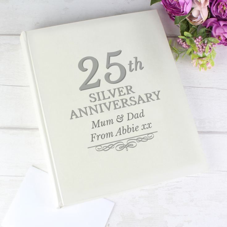 Personalised 25th Silver Anniversary Traditional Photo Album product image