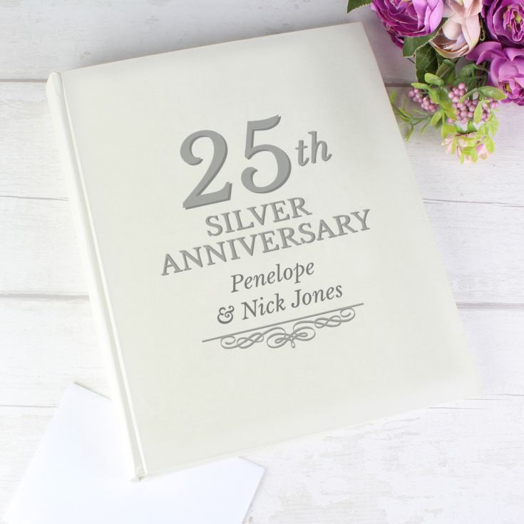 Personalised 25th Silver Anniversary Traditional Photo Album product image
