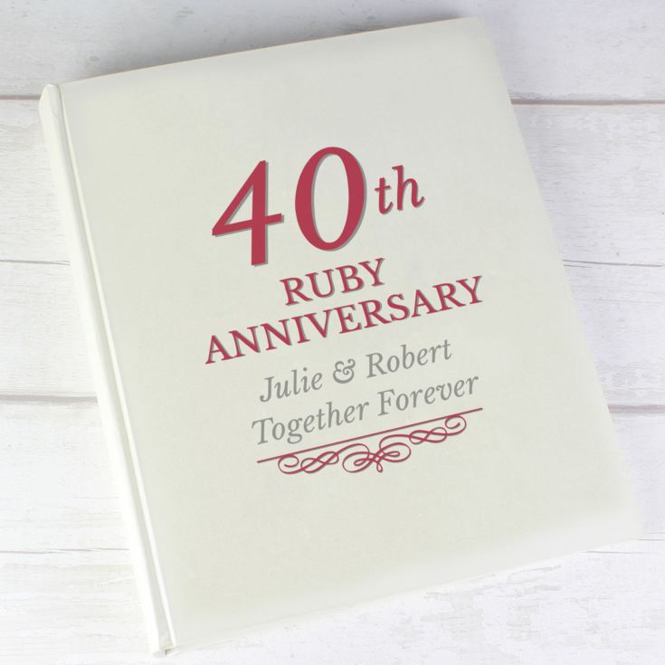 Personalised 40th Ruby Anniversary Traditional Photo Album product image