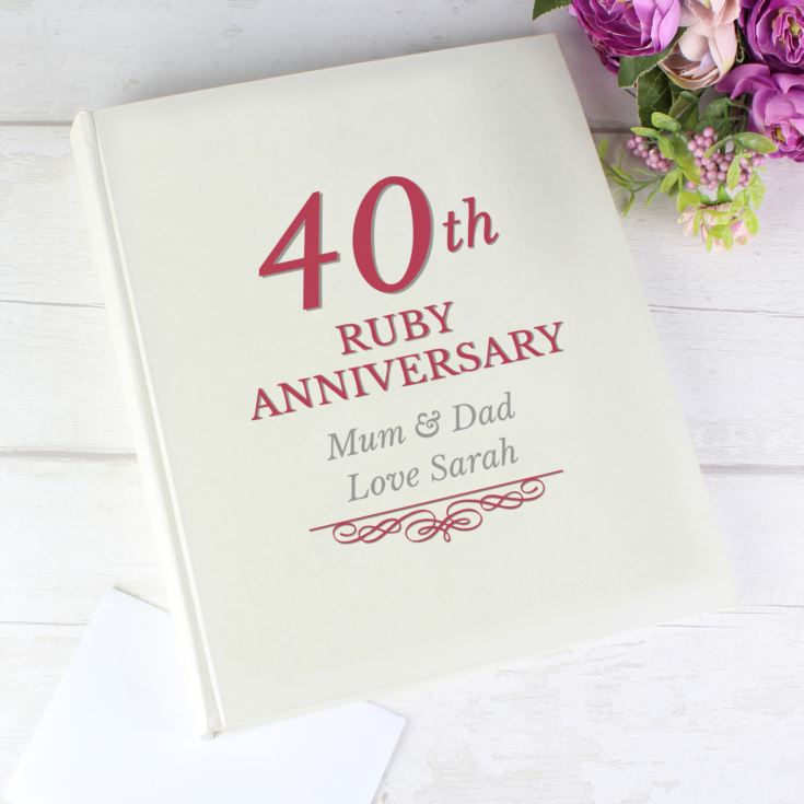 Personalised 40th Ruby Anniversary Traditional Photo Album product image