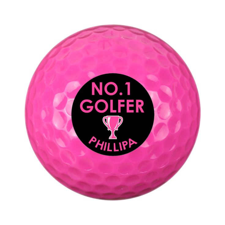 Personalised No.1 Golfer Pink Golf Ball product image