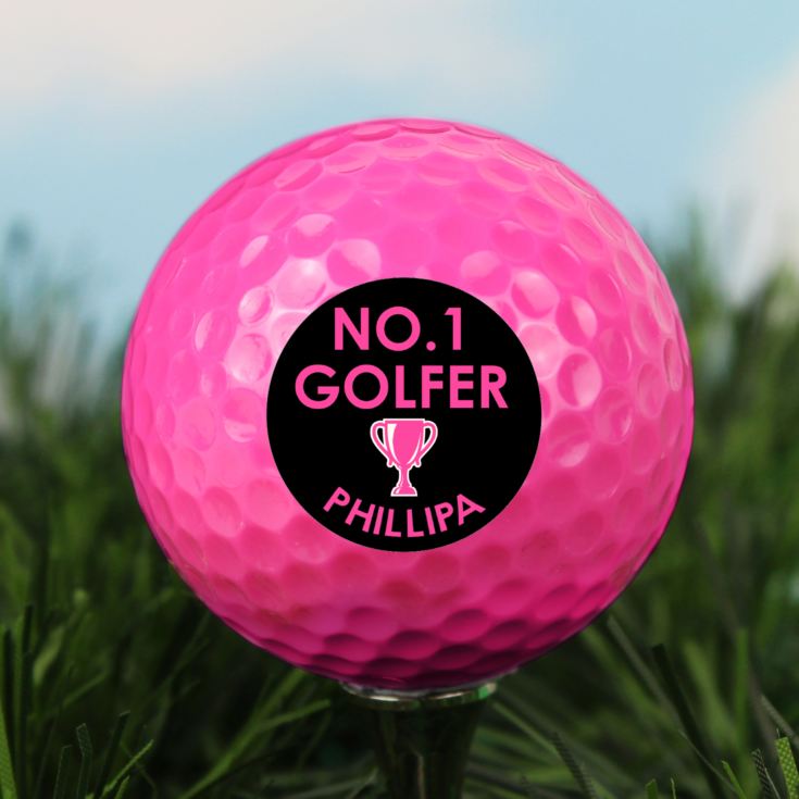 Personalised No.1 Golfer Pink Golf Ball product image