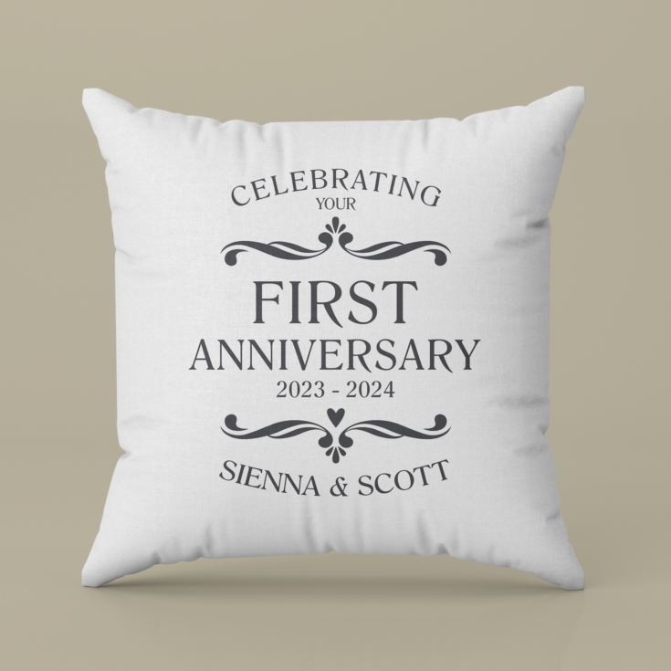 Personalised Pair Of First Anniversary Cushions product image