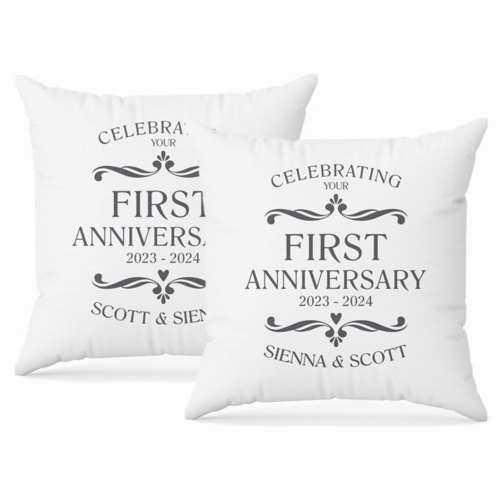 Personalised Pair Of First Anniversary Cushions product image