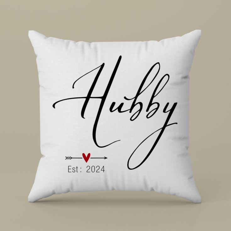 Personalised Pair Of Hubby & Wifey Cushions product image