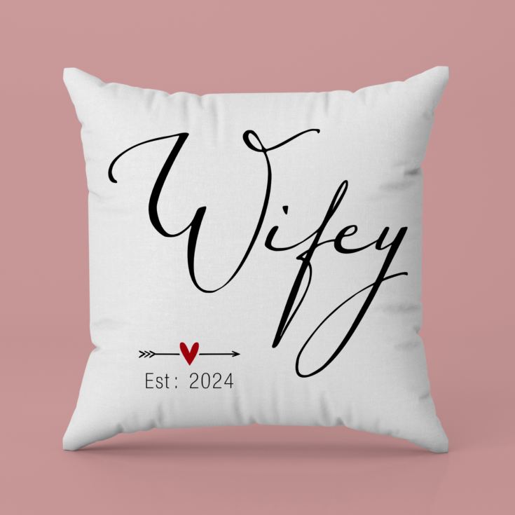 Personalised Pair Of Hubby & Wifey Cushions product image