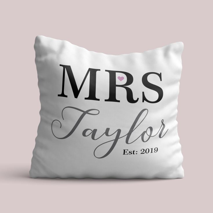 Personalised Pair Of Mr & Mrs Cushions product image