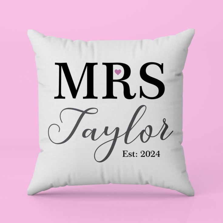 Personalised Pair Of Mr & Mrs Cushions product image