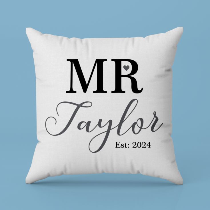 Personalised Pair Of Mr & Mrs Cushions product image