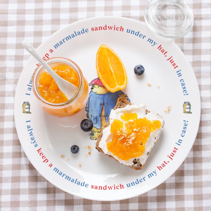 Personalised Paddington Bear Marmalade Sandwich 8" Rimmed Plate product image