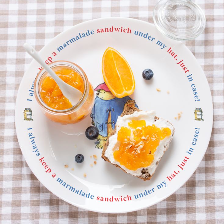 Paddington Bear Marmalade Sandwich 8" Rimmed Plate The Gift Experience