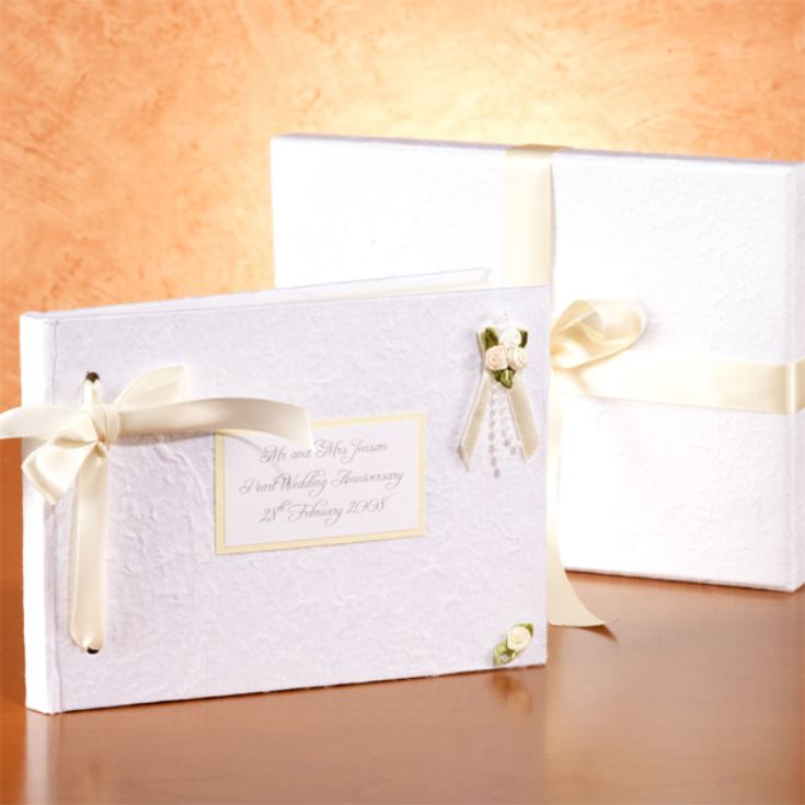 personalised pearl wedding anniversary photo album the gift experience wedding anniversary photo albums