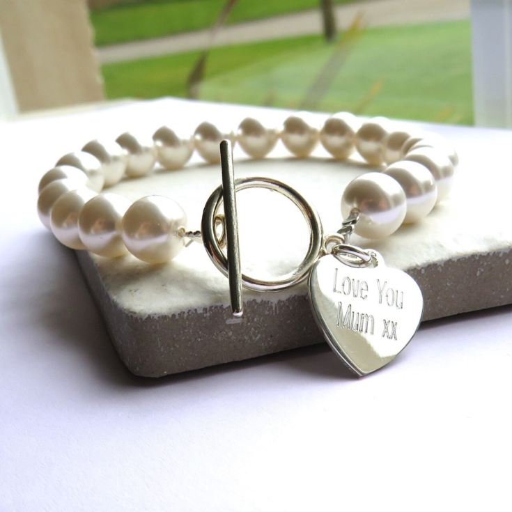 Personalised Forever Pearl Bracelet for the Bride product image