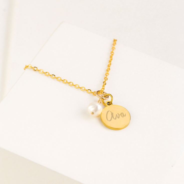 Personalised Pearl Pendant Necklace product image
