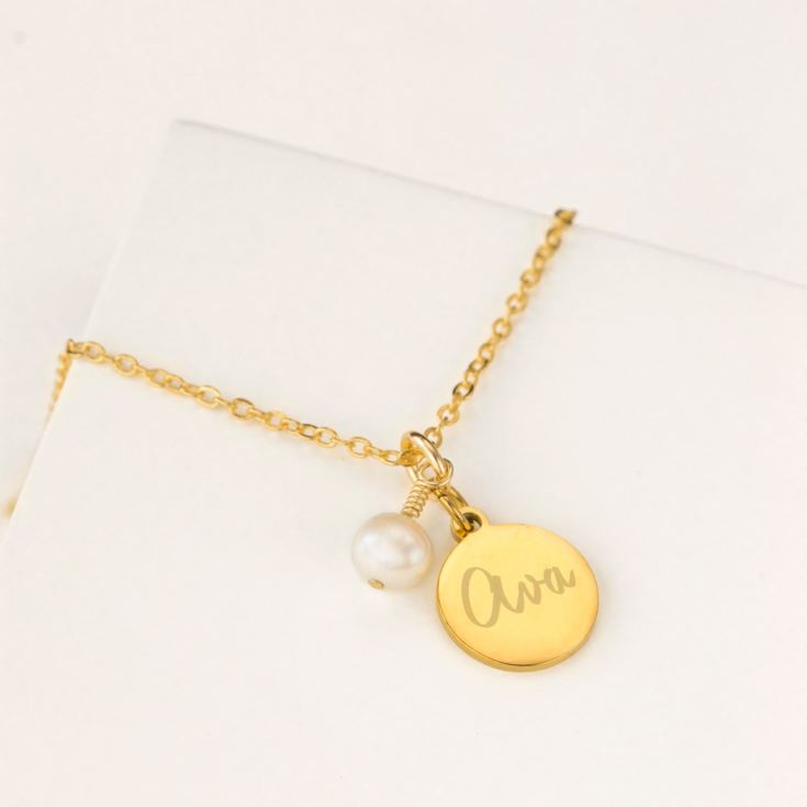 Personalised Pearl Pendant Necklace product image