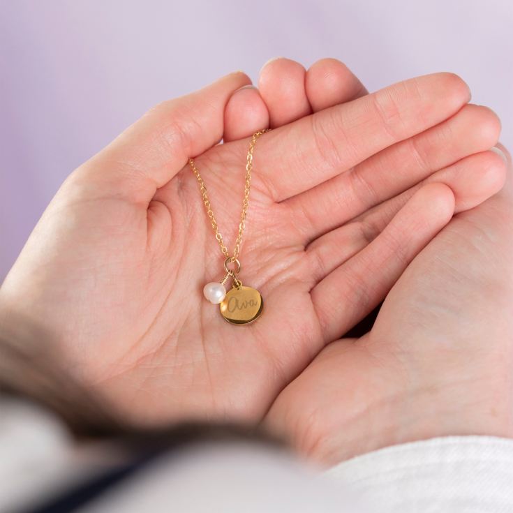 Personalised Pearl Pendant Necklace product image