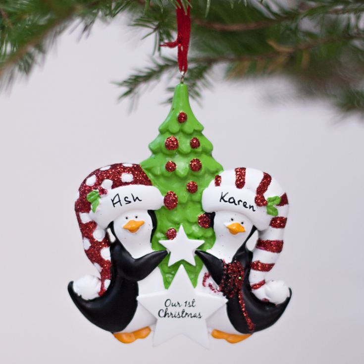 Our 1st Christmas Penguin Couple Hanging Ornament product image