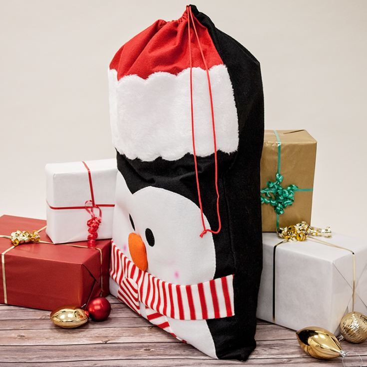 Personalised Luxury Penguin Santa Sack product image