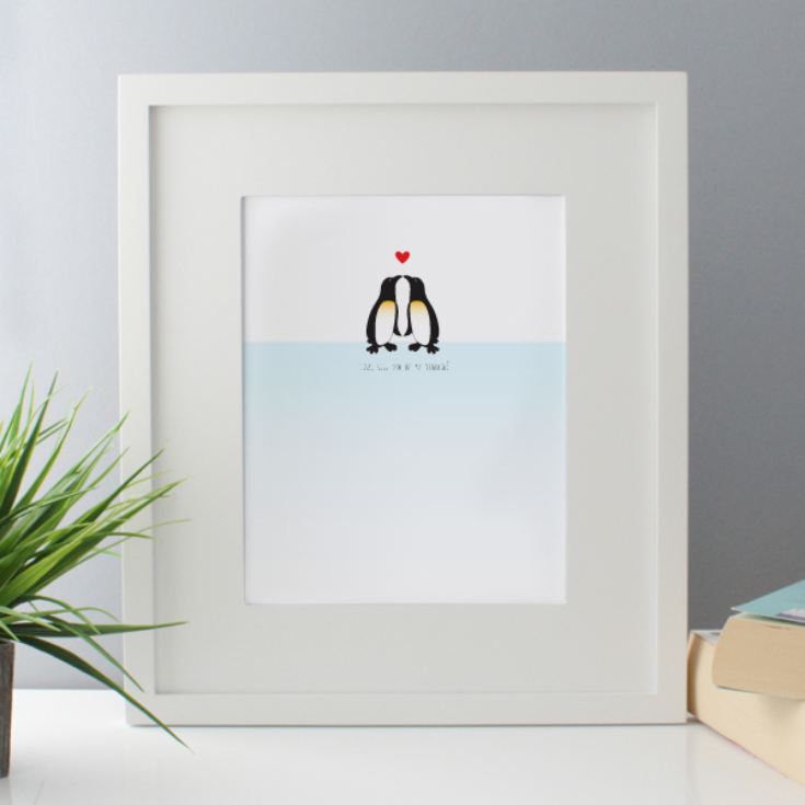 Personalised Penguin Framed Print product image