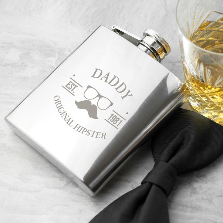 Original Hipster's Silver Hip Flask product image