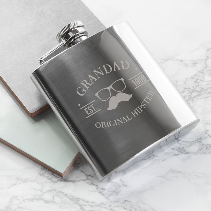 Original Hipster's Silver Hip Flask product image