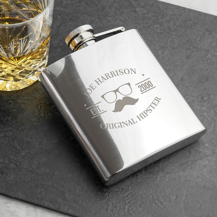 Original Hipster's Silver Hip Flask product image