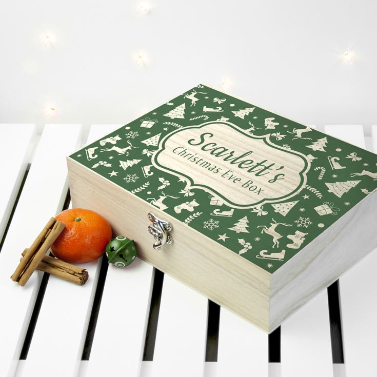 Personalised Christmas Eve Box With Festive Pattern product image