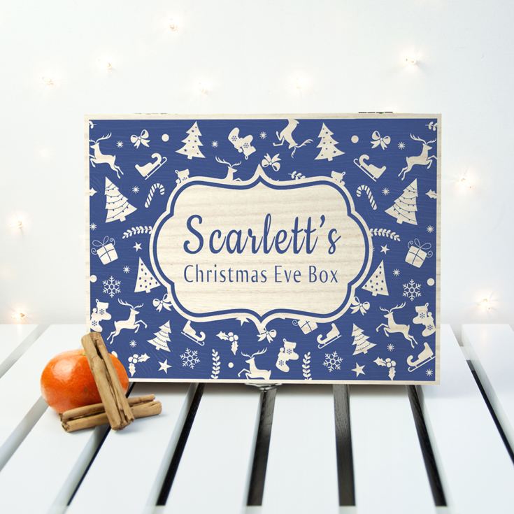 Personalised Christmas Eve Box With Festive Pattern product image