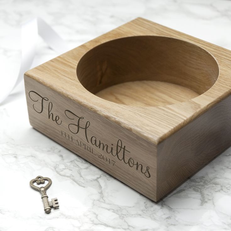 Personalised Solid Oak Champagne Holder product image