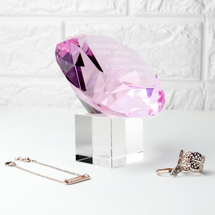 Personalised Pink Diamond Paperweight product image