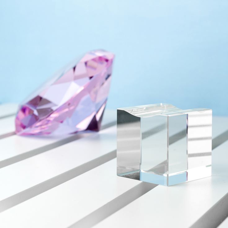 Personalised Pink Diamond Paperweight product image