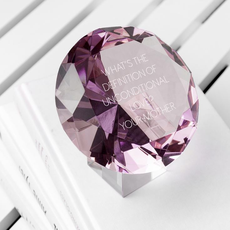 Personalised Pink Diamond Paperweight product image