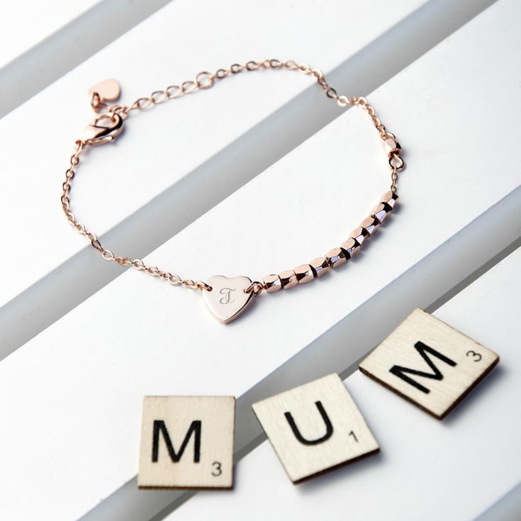 Personalised Heart Charm Bracelet product image