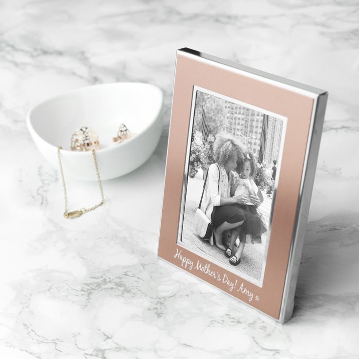 Personalised Small Rose Gold Metal Photo Frame product image