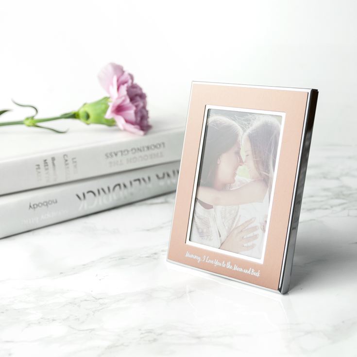 Personalised Small Rose Gold Metal Photo Frame product image