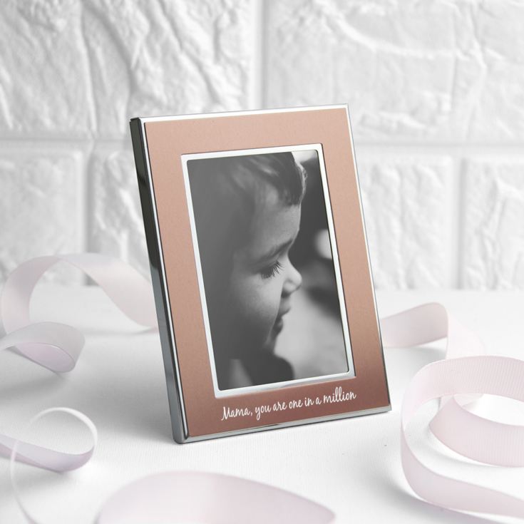 Personalised Small Rose Gold Metal Photo Frame product image