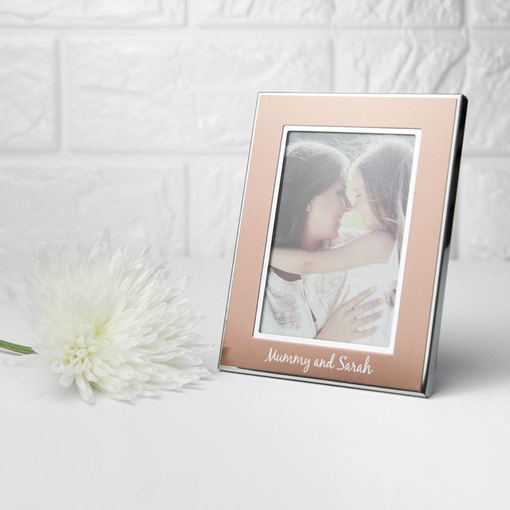 Personalised Small Rose Gold Metal Photo Frame product image