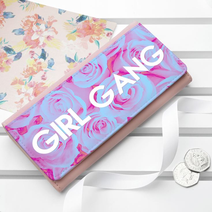 Personalised Pink Rose Ladies Wallet product image