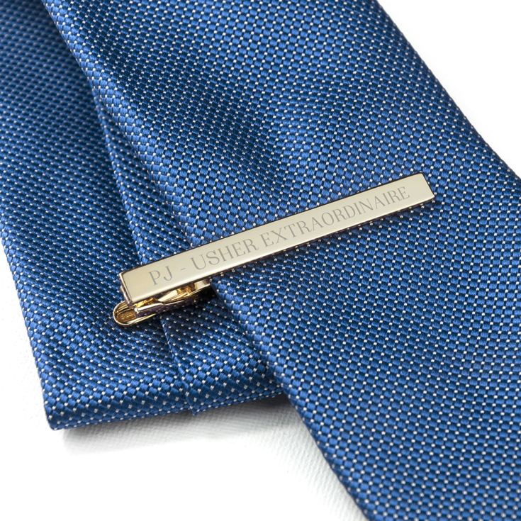 Personalised Gold Plated Tie Clip product image