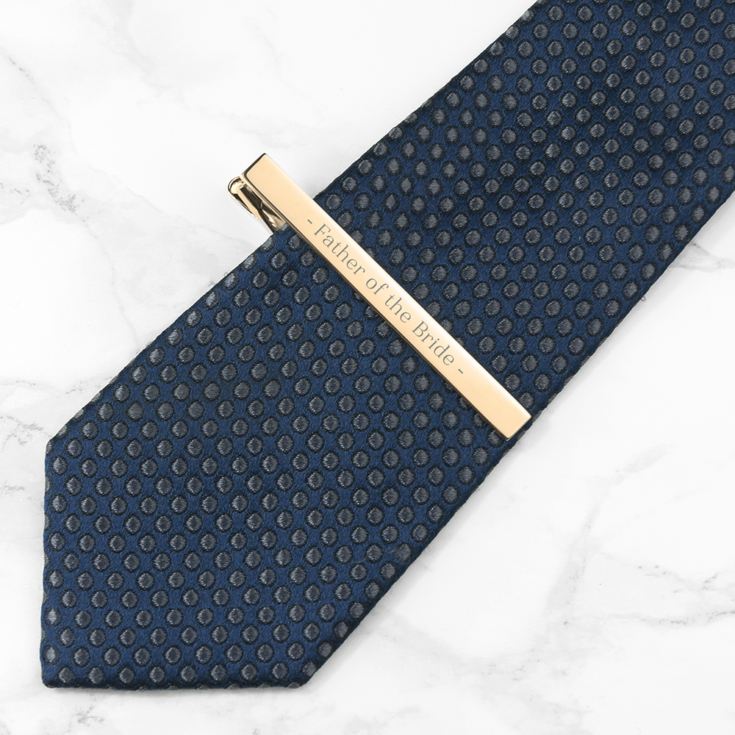 Personalised Gold Plated Tie Clip product image